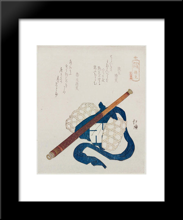 Tsurumi, From The Series Souvenirs Of Enoshima 20x24 Black Modern Wood Framed Art Print Poster by Hokkei, Toyota