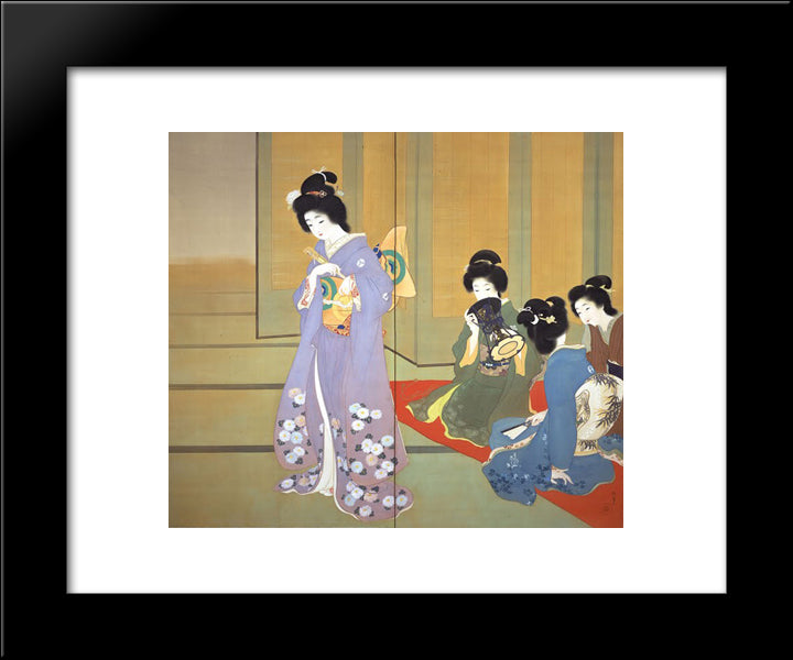 Preparing For Dance 20x24 Black Modern Wood Framed Art Print Poster by Shoen, Uemura