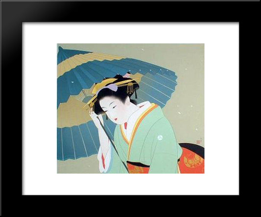 Snow 20x24 Black Modern Wood Framed Art Print Poster by Shoen, Uemura
