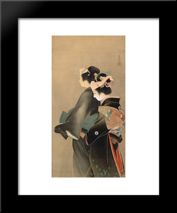 Springtime Of Life 20x24 Black Modern Wood Framed Art Print Poster by Shoen, Uemura