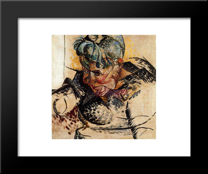 Abstract Dimensions 20x24 Black Modern Wood Framed Art Print Poster by Boccioni, Umberto