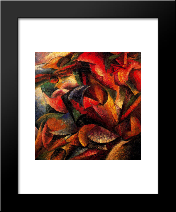 Dynamism Of A Human Body 20x24 Black Modern Wood Framed Art Print Poster by Boccioni, Umberto