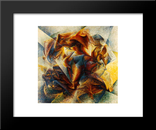 Dynamism Of A Soccer Player 20x24 Black Modern Wood Framed Art Print Poster by Boccioni, Umberto