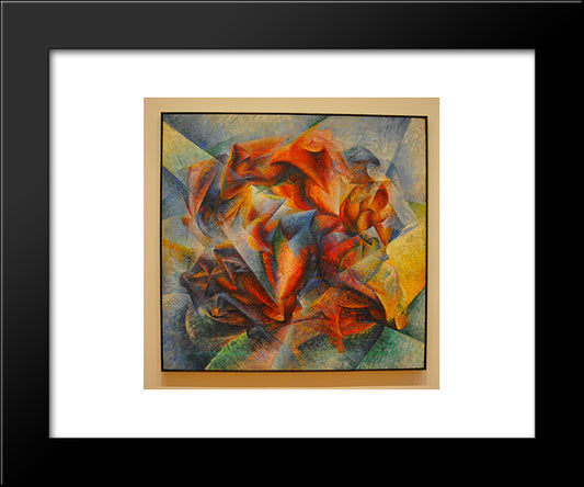 Dynamism Of A Soccer Player 20x24 Black Modern Wood Framed Art Print Poster by Boccioni, Umberto