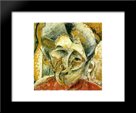 Dynamism Of A Woman'S Head 20x24 Black Modern Wood Framed Art Print Poster by Boccioni, Umberto