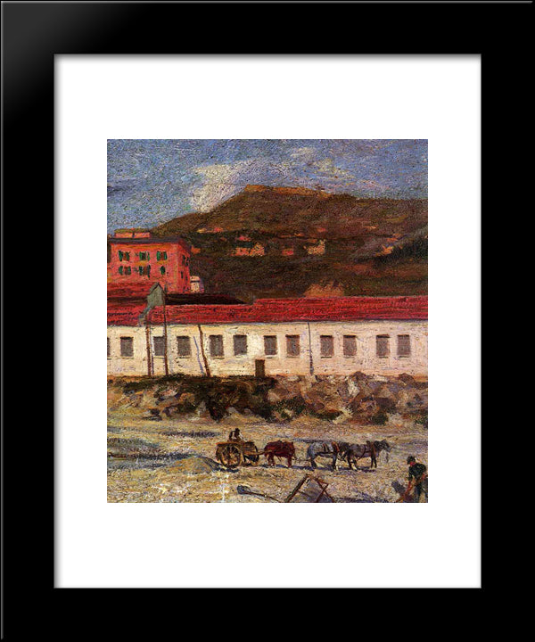 Factory Foltzer 20x24 Black Modern Wood Framed Art Print Poster by Boccioni, Umberto