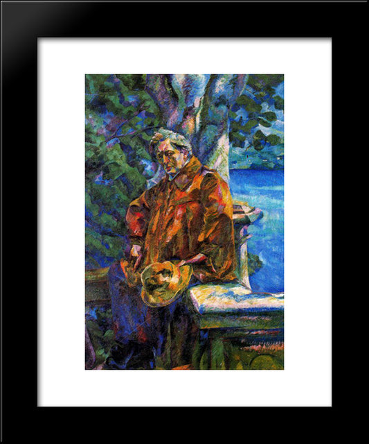 Ferruccio Busoni 20x24 Black Modern Wood Framed Art Print Poster by Boccioni, Umberto