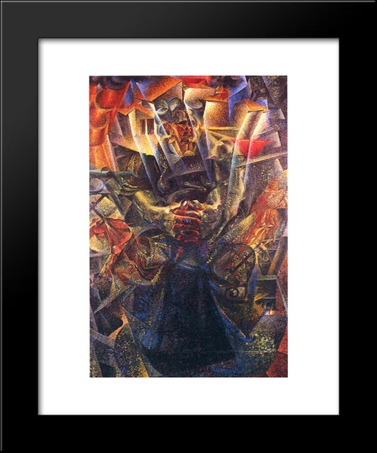 Materia 20x24 Black Modern Wood Framed Art Print Poster by Boccioni, Umberto