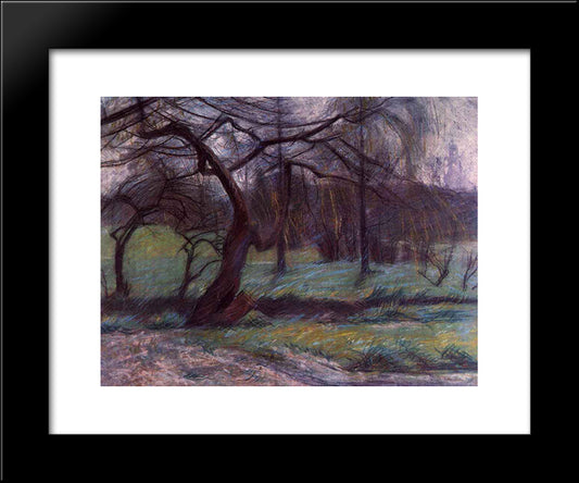 Moorland 20x24 Black Modern Wood Framed Art Print Poster by Boccioni, Umberto