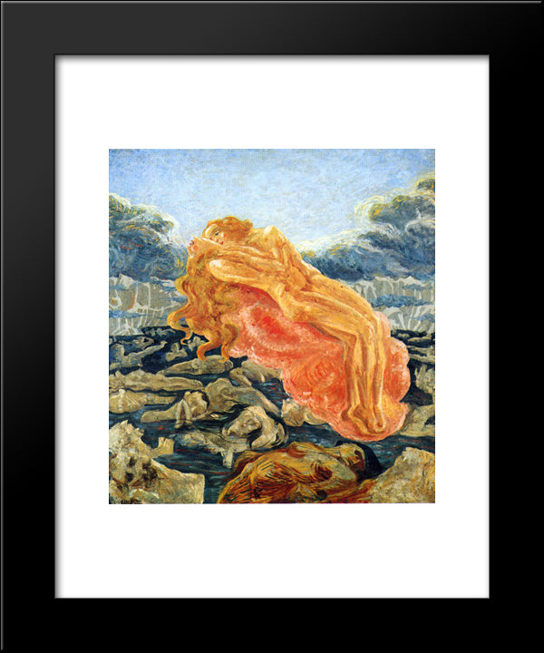 The Dream (Paolo And Francesca) 20x24 Black Modern Wood Framed Art Print Poster by Boccioni, Umberto