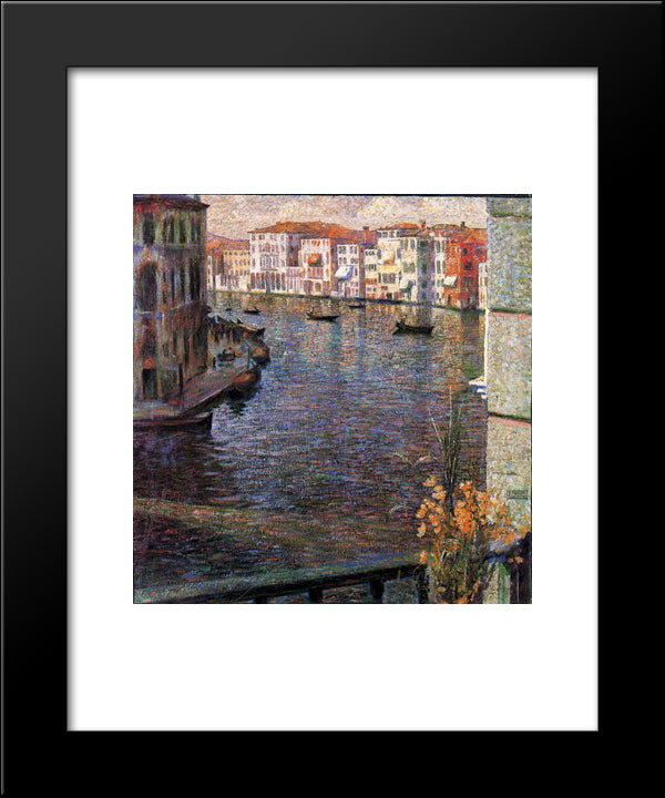 The Grand Canal In Venice 20x24 Black Modern Wood Framed Art Print Poster by Boccioni, Umberto