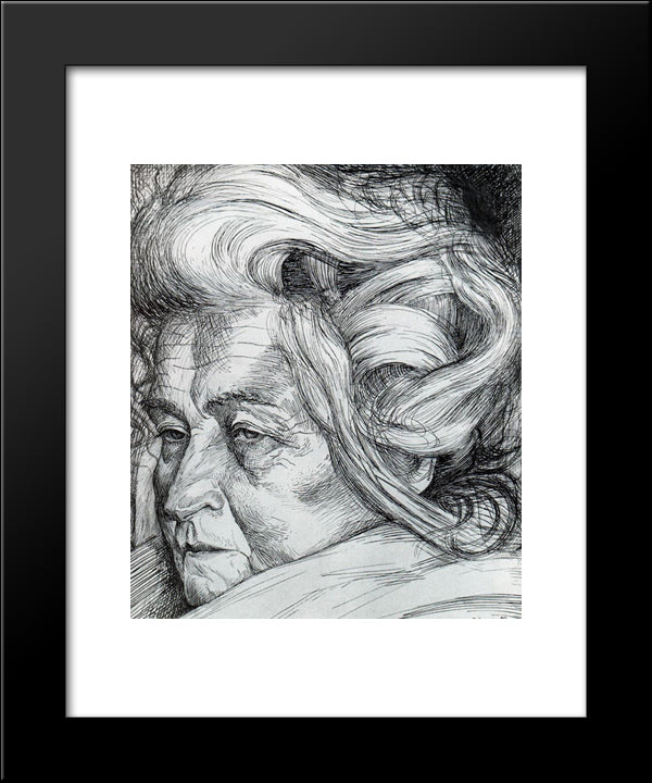 The Mother 20x24 Black Modern Wood Framed Art Print Poster by Boccioni, Umberto