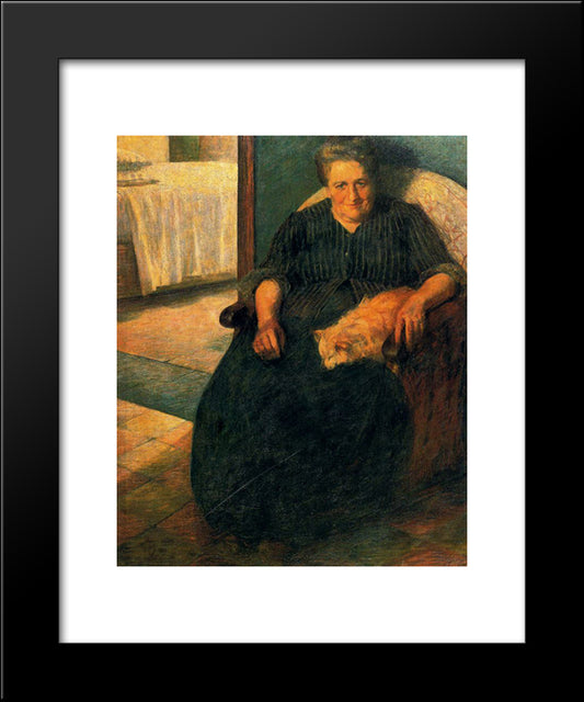 The Signora Virginia 20x24 Black Modern Wood Framed Art Print Poster by Boccioni, Umberto