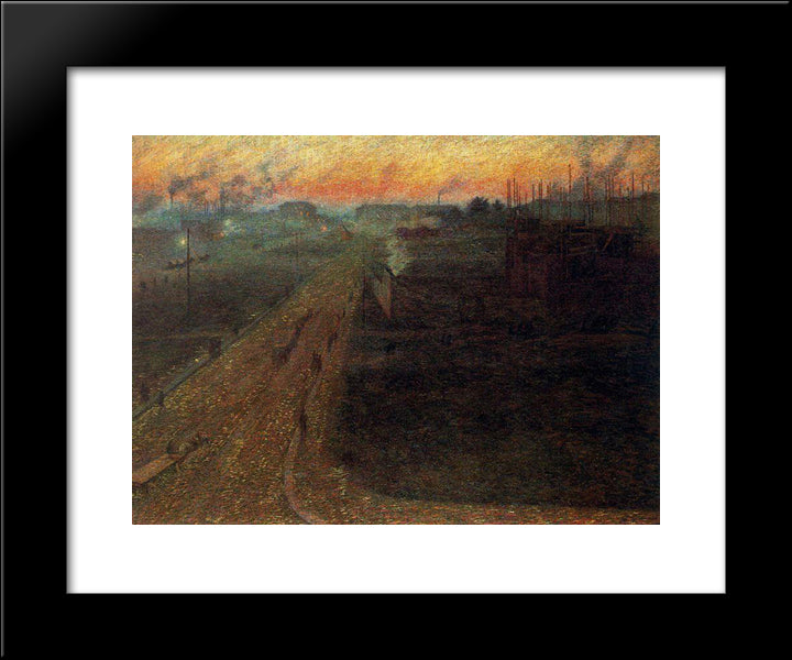 Twilight 20x24 Black Modern Wood Framed Art Print Poster by Boccioni, Umberto