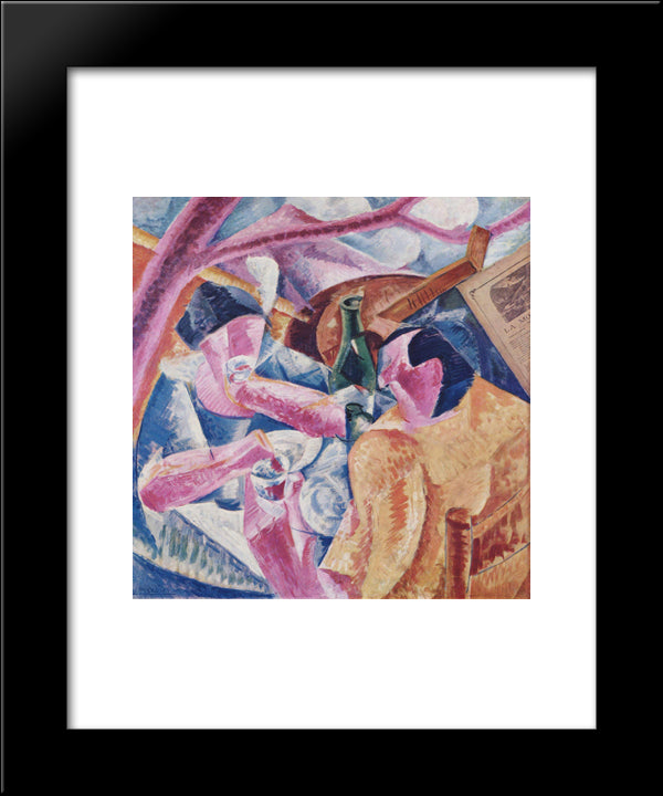 Under The Pergola At Naples 20x24 Black Modern Wood Framed Art Print Poster by Boccioni, Umberto