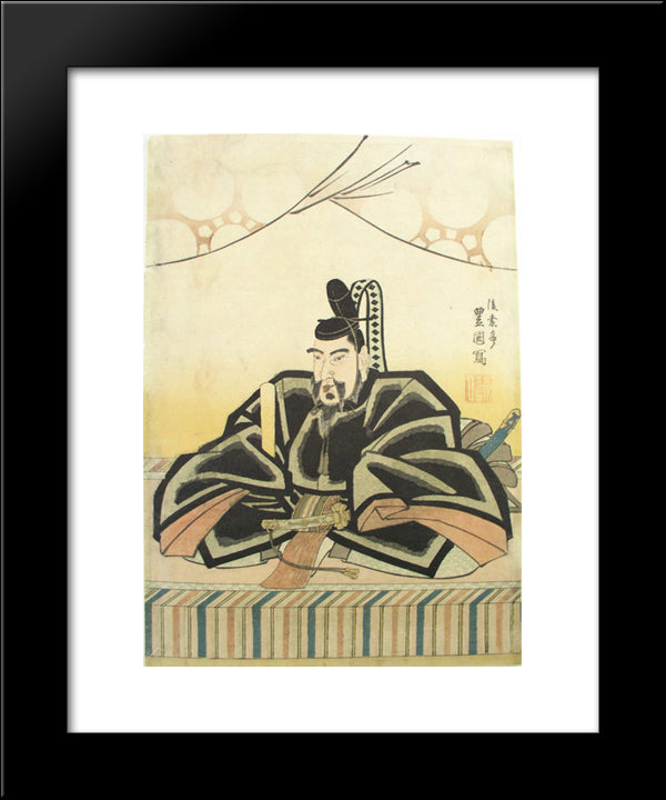 The Scholar Sugawara No Michizane 20x24 Black Modern Wood Framed Art Print Poster by Toyokuni, Utagawa
