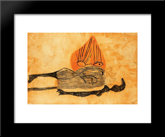 Fire-Eye 20x24 Black Modern Wood Framed Art Print Poster by Lajos, Vajda