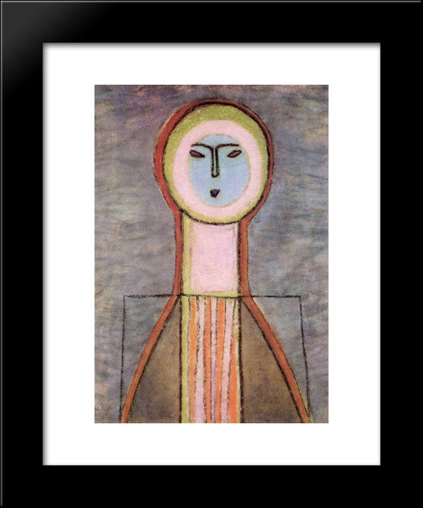 Girl Icon 20x24 Black Modern Wood Framed Art Print Poster by Lajos, Vajda