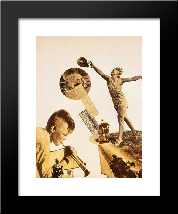 Gustave Fleury 20x24 Black Modern Wood Framed Art Print Poster by Lajos, Vajda