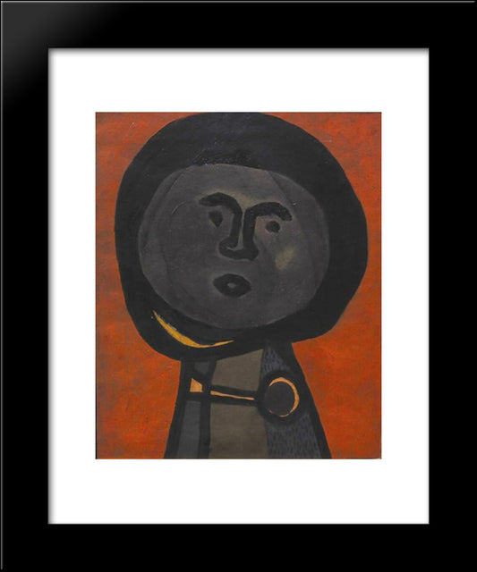 Melon Head 20x24 Black Modern Wood Framed Art Print Poster by Lajos, Vajda