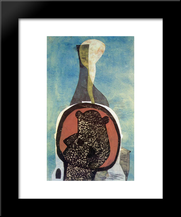 Oil-Lamp With Whistle 20x24 Black Modern Wood Framed Art Print Poster by Lajos, Vajda