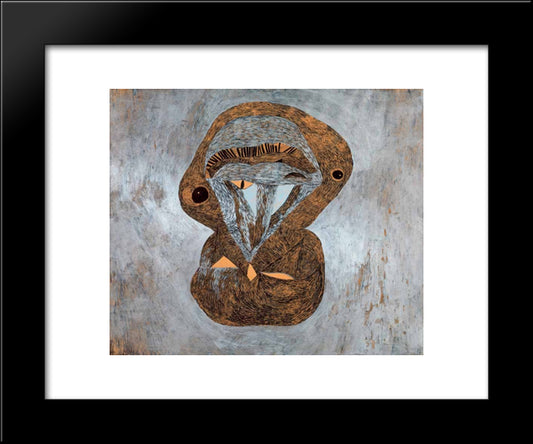 Silver Gnome 20x24 Black Modern Wood Framed Art Print Poster by Lajos, Vajda