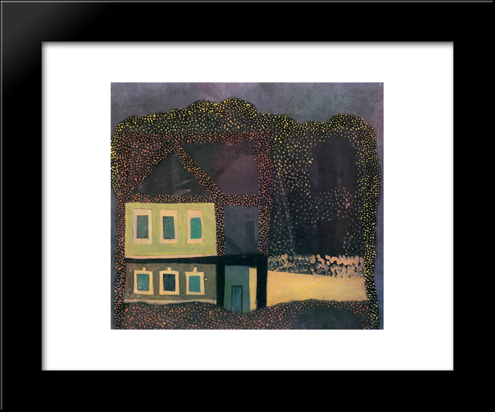 Spotty House 20x24 Black Modern Wood Framed Art Print Poster by Lajos, Vajda