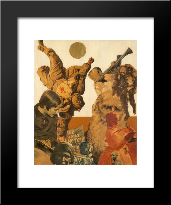 Tolstoj And Gandhi 20x24 Black Modern Wood Framed Art Print Poster by Lajos, Vajda