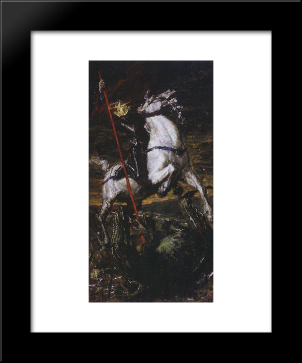 George The Victorious 20x24 Black Modern Wood Framed Art Print Poster by Serov, Valentin