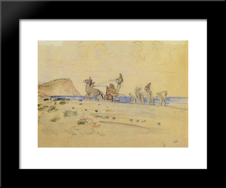 Odyssey And Nausicaa 20x24 Black Modern Wood Framed Art Print Poster by Serov, Valentin