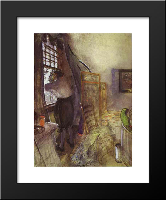 Peter I In The Palace Of Monplaisir. Unfinished 20x24 Black Modern Wood Framed Art Print Poster by Serov, Valentin