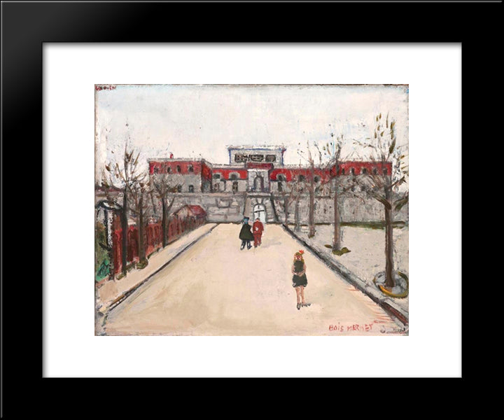 Bois Mermet 20x24 Black Modern Wood Framed Art Print Poster by Varlin