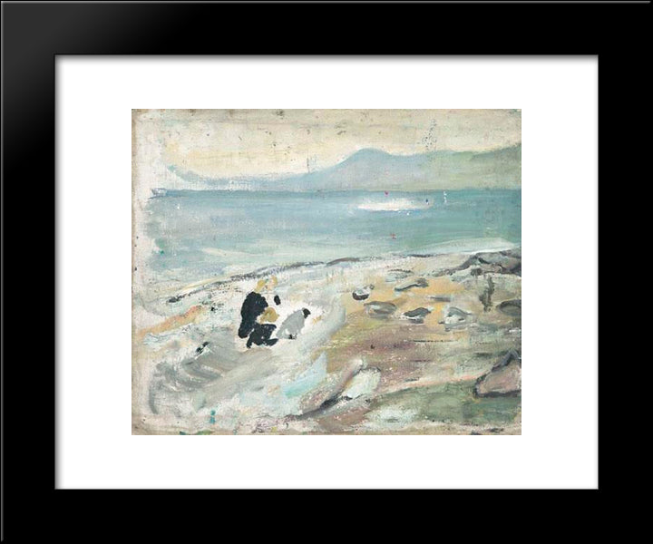 Brissago 20x24 Black Modern Wood Framed Art Print Poster by Varlin