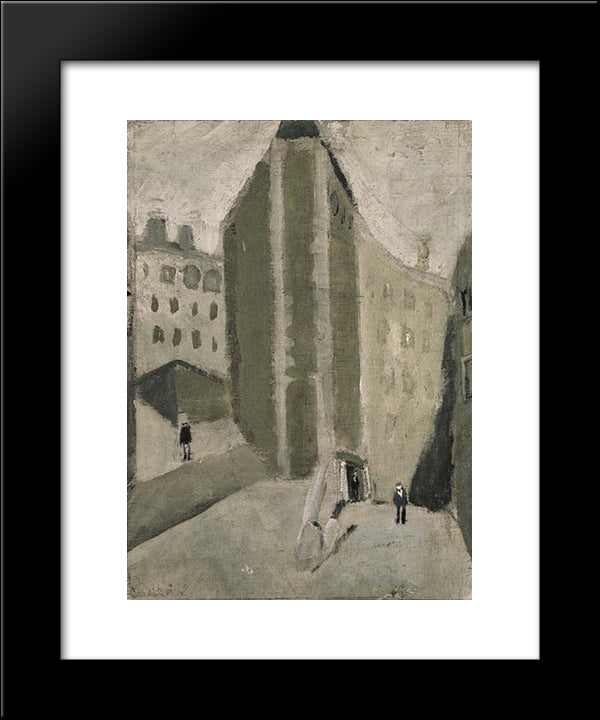 Das Graue Haus 20x24 Black Modern Wood Framed Art Print Poster by Varlin