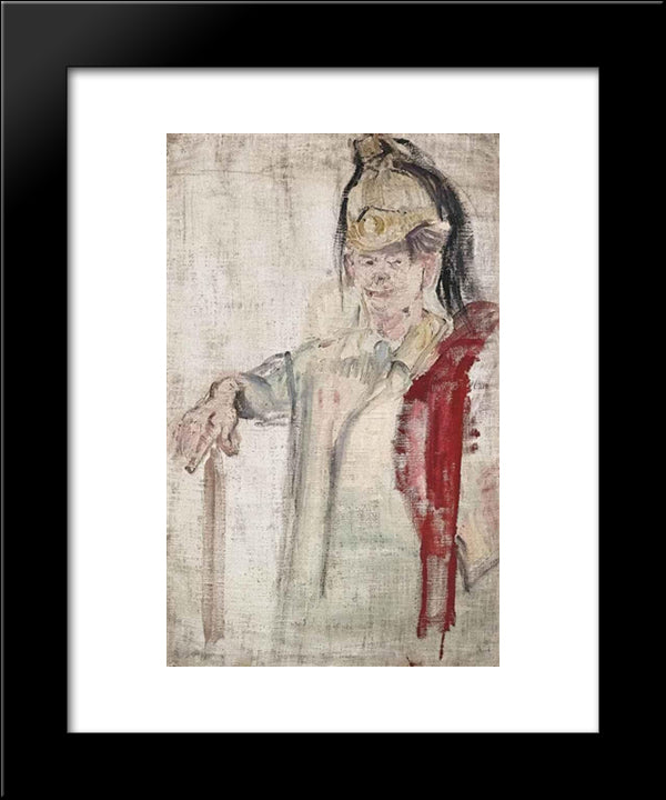 Mann Im Kurassierhelm 20x24 Black Modern Wood Framed Art Print Poster by Varlin