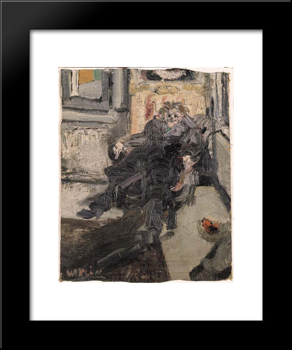 Niederdorf - Sepp 20x24 Black Modern Wood Framed Art Print Poster by Varlin