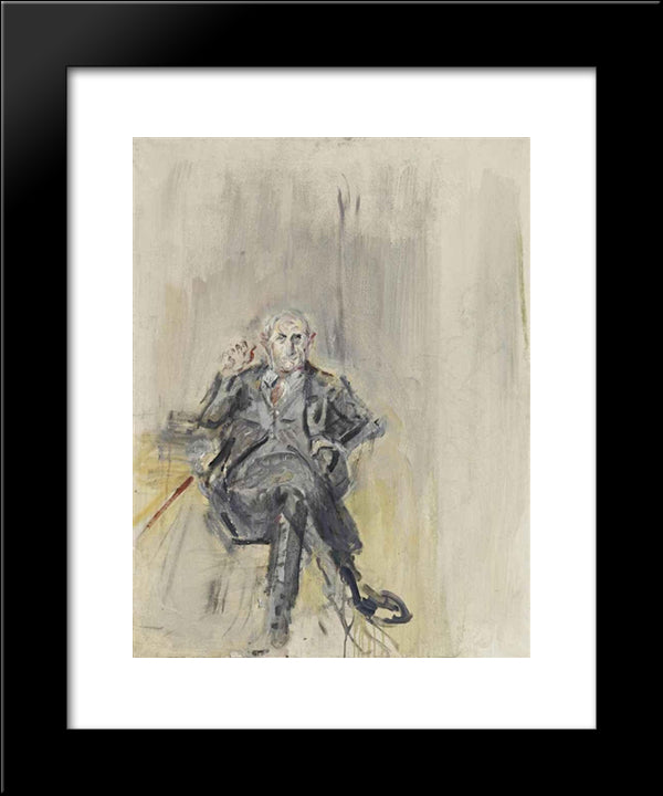 Professor Corbetta 20x24 Black Modern Wood Framed Art Print Poster by Varlin
