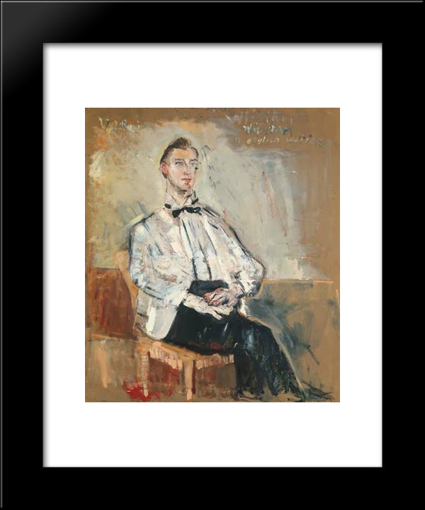 William, An English Waiter 20x24 Black Modern Wood Framed Art Print Poster by Varlin