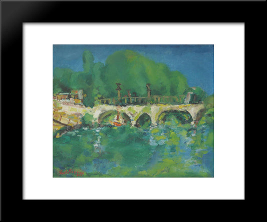 Bridge Over Sabar 20x24 Black Modern Wood Framed Art Print Poster by Popescu, Vasile