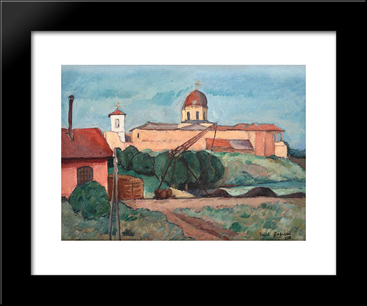 Comana Landscape 20x24 Black Modern Wood Framed Art Print Poster by Popescu, Vasile