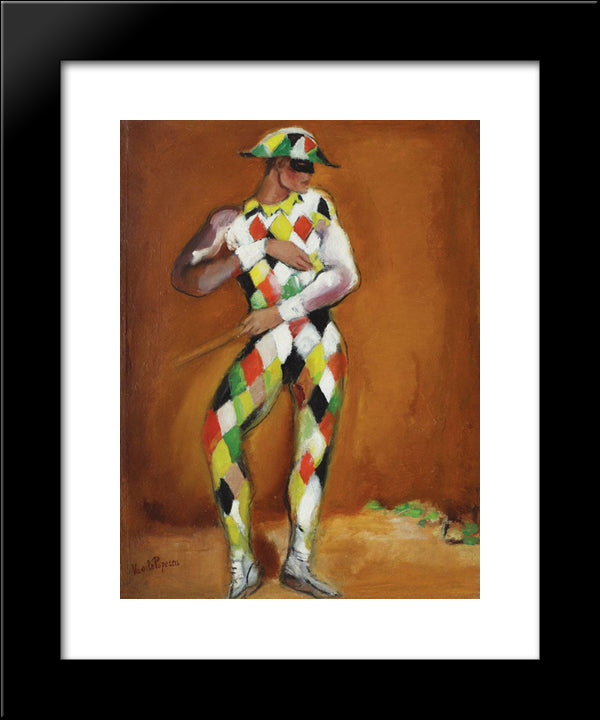 Harlequin 20x24 Black Modern Wood Framed Art Print Poster by Popescu, Vasile