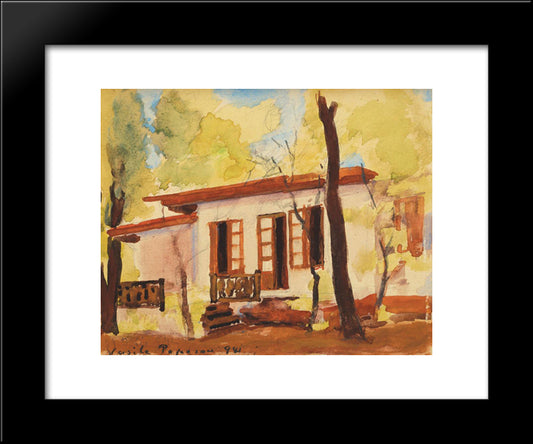 House In Fundeni 20x24 Black Modern Wood Framed Art Print Poster by Popescu, Vasile