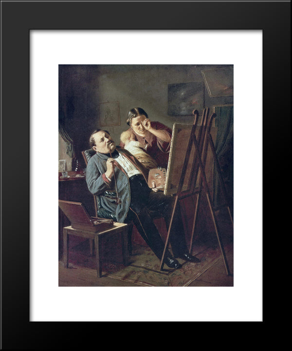 Amateur 20x24 Black Modern Wood Framed Art Print Poster by Perov, Vasily