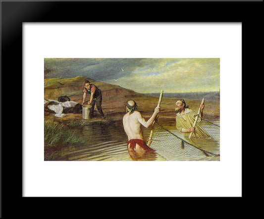 Fishers (Priest, Deacon And Seminarian) 20x24 Black Modern Wood Framed Art Print Poster by Perov, Vasily