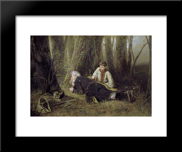 Fowler 20x24 Black Modern Wood Framed Art Print Poster by Perov, Vasily