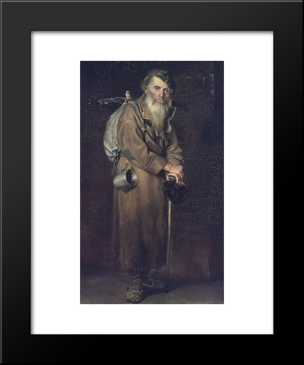 Wanderer 20x24 Black Modern Wood Framed Art Print Poster by Perov, Vasily