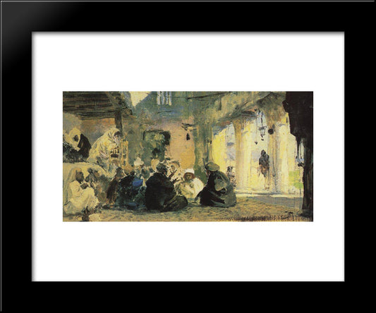 Among The Teachers 20x24 Black Modern Wood Framed Art Print Poster by Polenov, Vasily