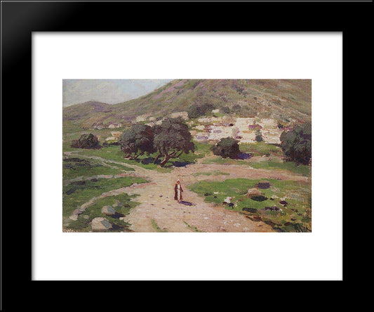 At The Foot Of The Mountain 20x24 Black Modern Wood Framed Art Print Poster by Polenov, Vasily