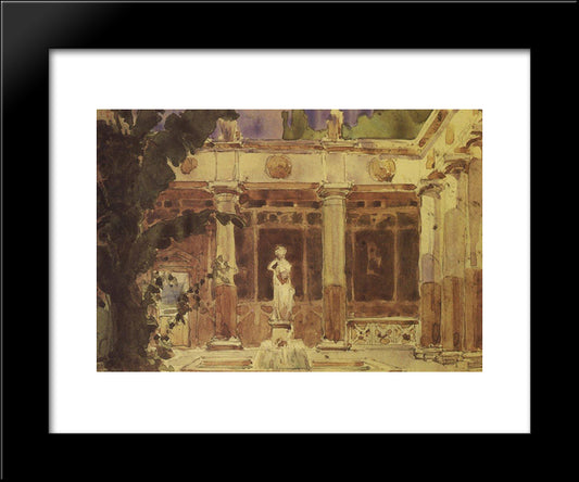 Atrium 20x24 Black Modern Wood Framed Art Print Poster by Polenov, Vasily