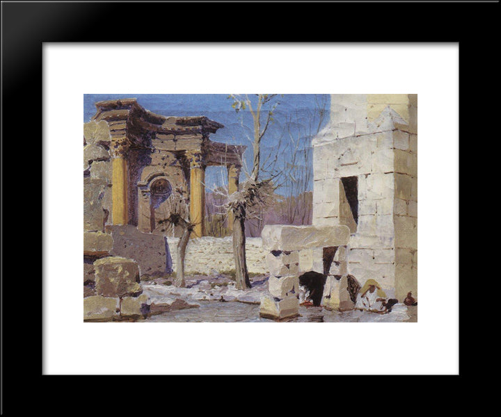 Baalbek 20x24 Black Modern Wood Framed Art Print Poster by Polenov, Vasily